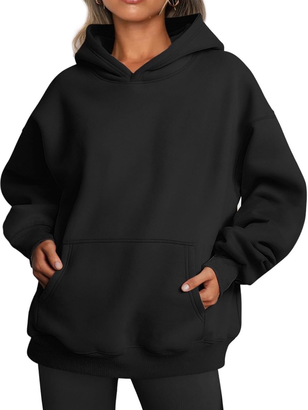 Oversized Black Hoodie/Sweatshirt - never worn
